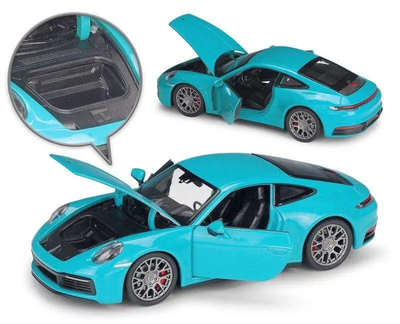 Diecast 1:24 Car Porsche 911 Carrera 4S Simulator Toy Sports Car Model Car Alloy Metal Toy Car For Childen Gift Collection