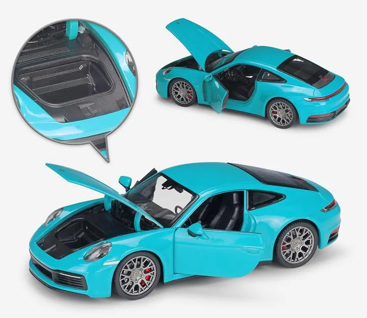 Diecast 1:24 Car Porsche 911 Carrera 4S Simulator Toy Sports Car Model Car Alloy Metal Toy Car For Childen Gift Collection