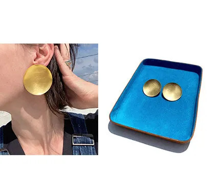 Disc Earring, Gold