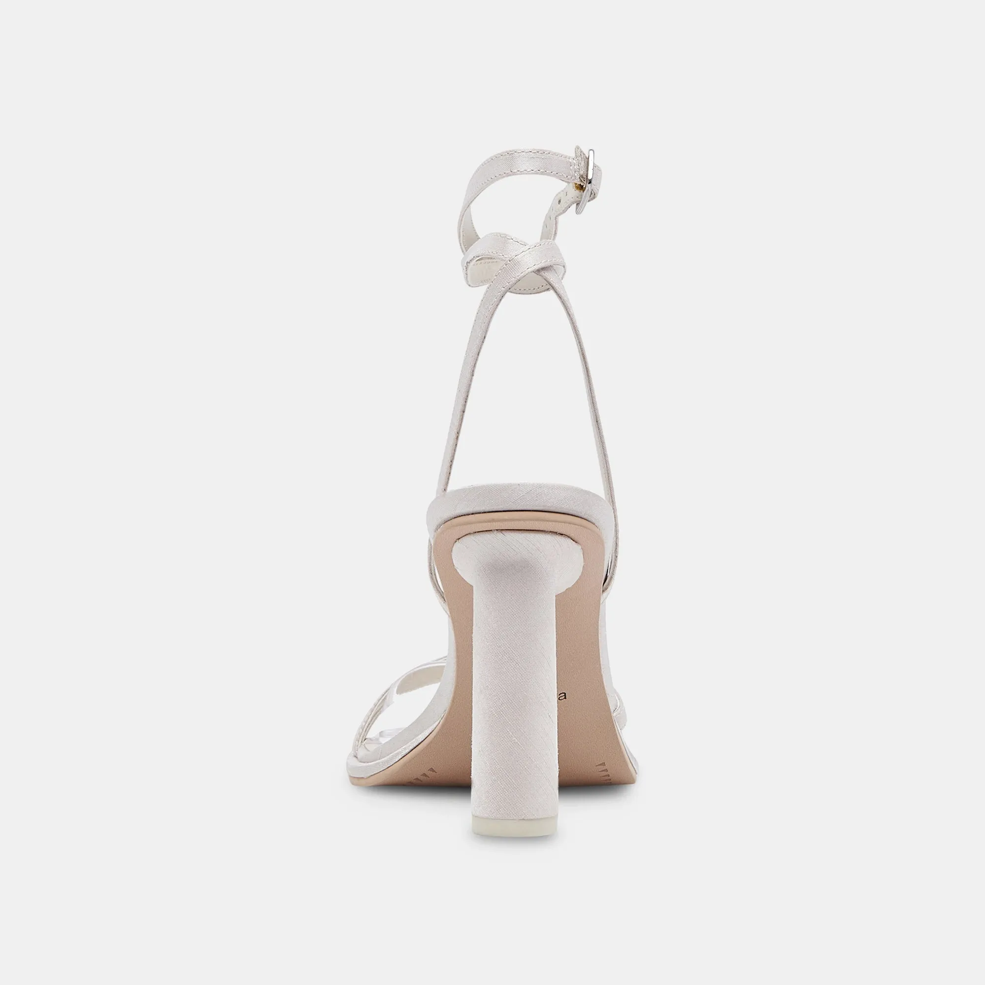 DISERE HEELS OFF WHITE SATIN - re:vita