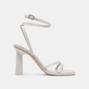 DISERE HEELS OFF WHITE SATIN - re:vita