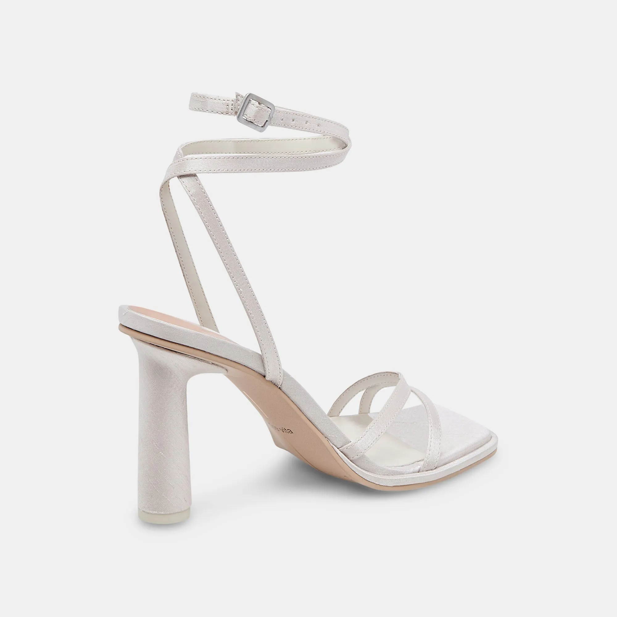 DISERE HEELS OFF WHITE SATIN - re:vita