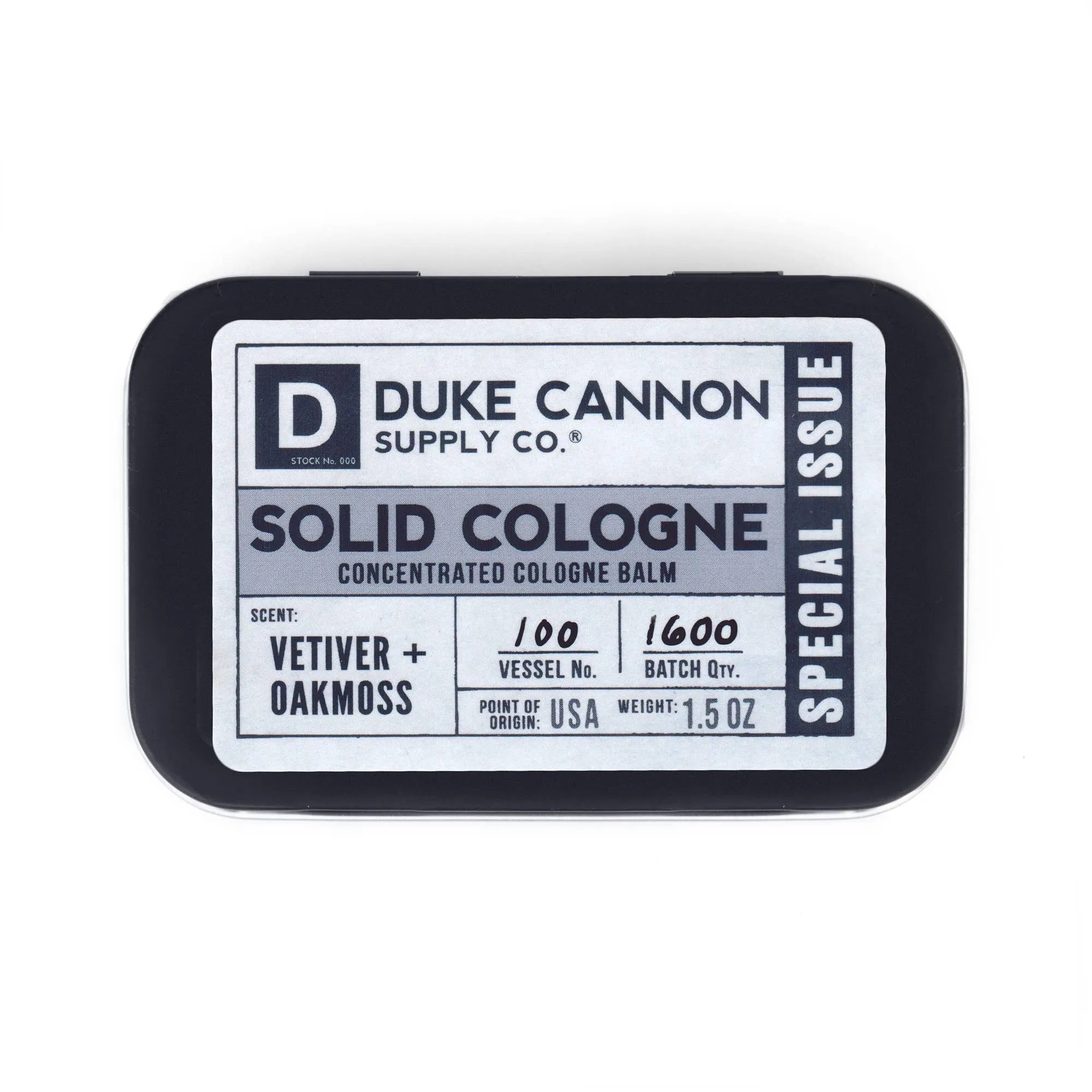 Duke Cannon Solid Cologne- Vetiver   Oakmoss