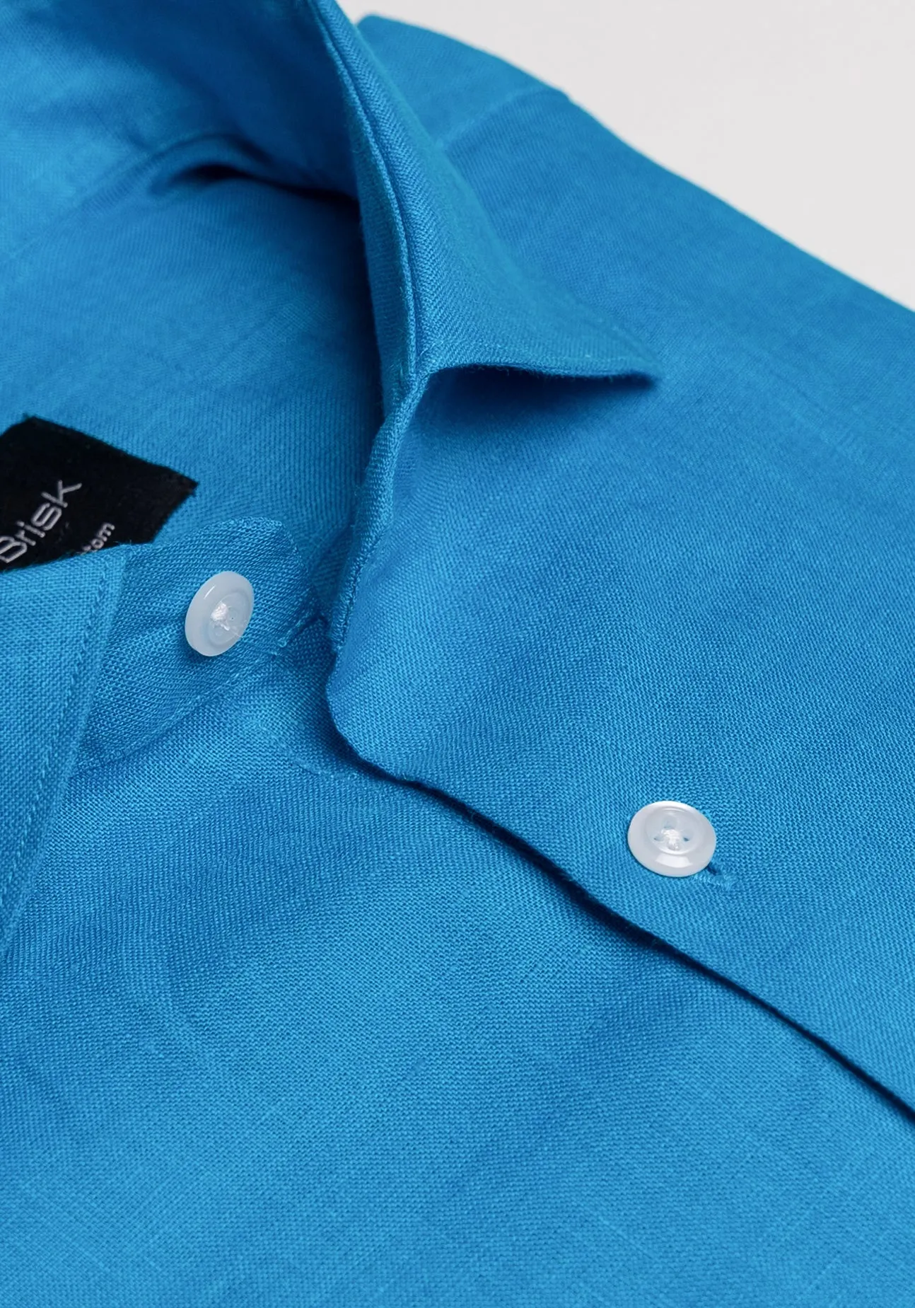 Electric Turquoise Irish Linen Shirt