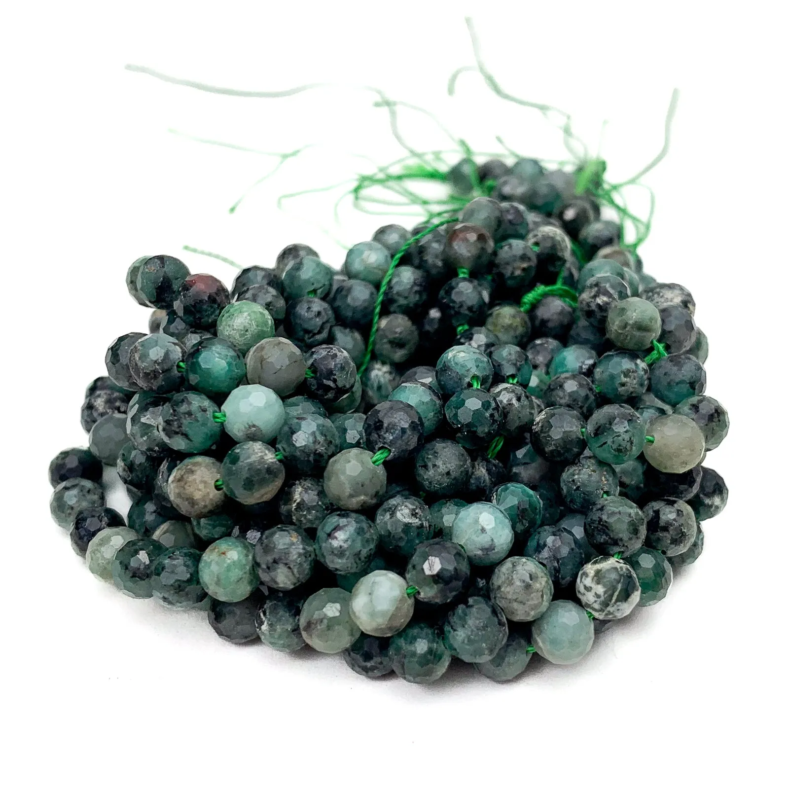 Emerald 6mm Faceted Rounds