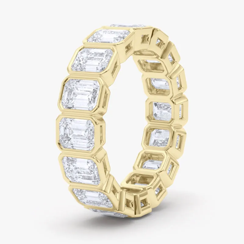 Emerald Cut Bezel Diamond Eternity Band