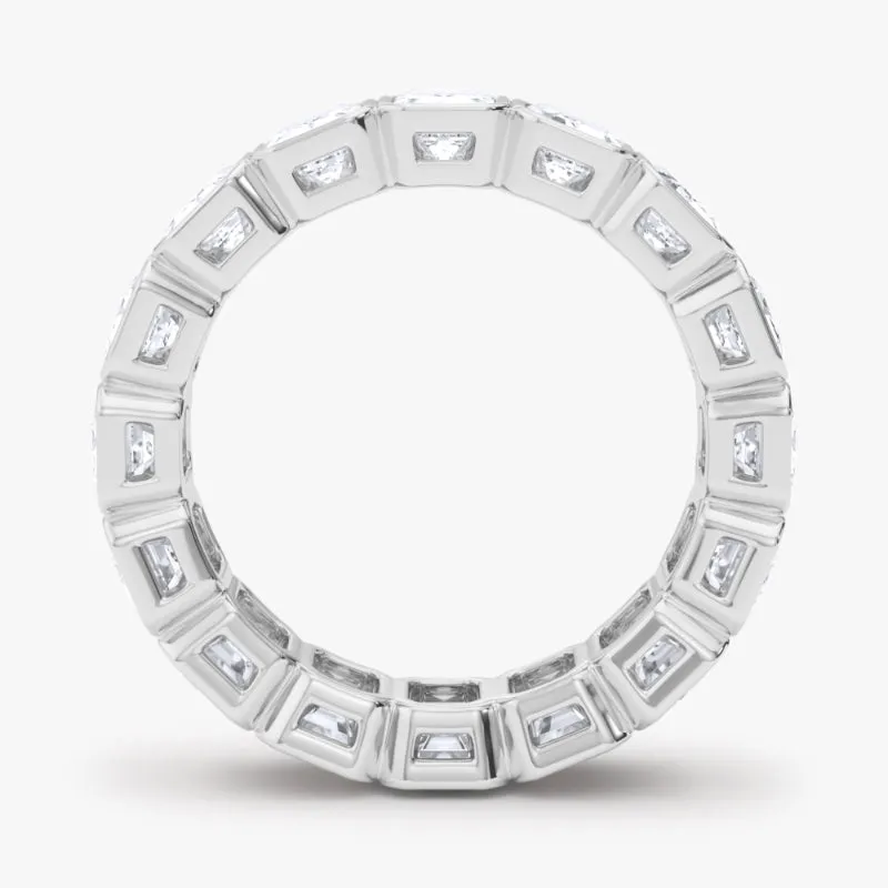 Emerald Cut Bezel Diamond Eternity Band