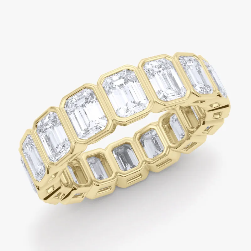 Emerald Cut Bezel Diamond Eternity Band