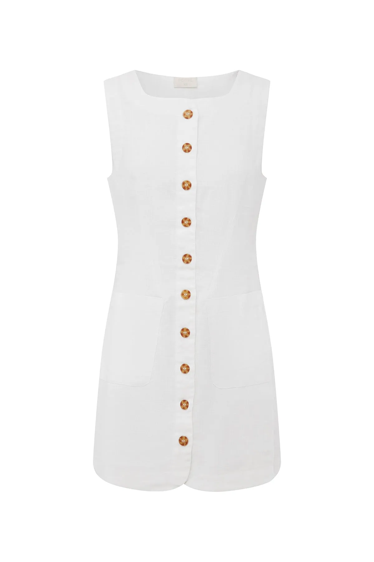 EMMA BUTTON DOWN MINI - IVORY