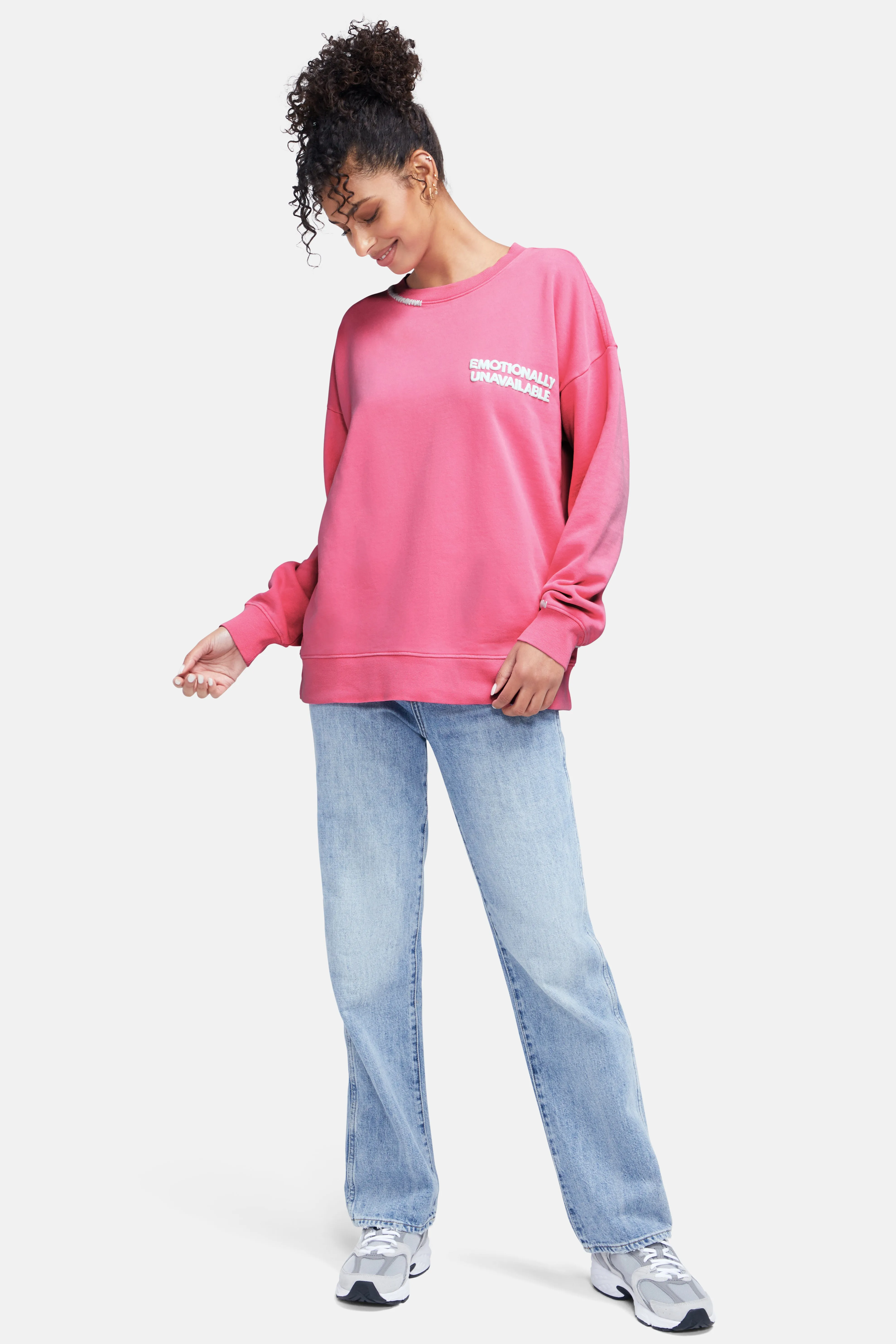 Emotionally Unavailable Roadtrip Sweatshirt | Aurora Pink