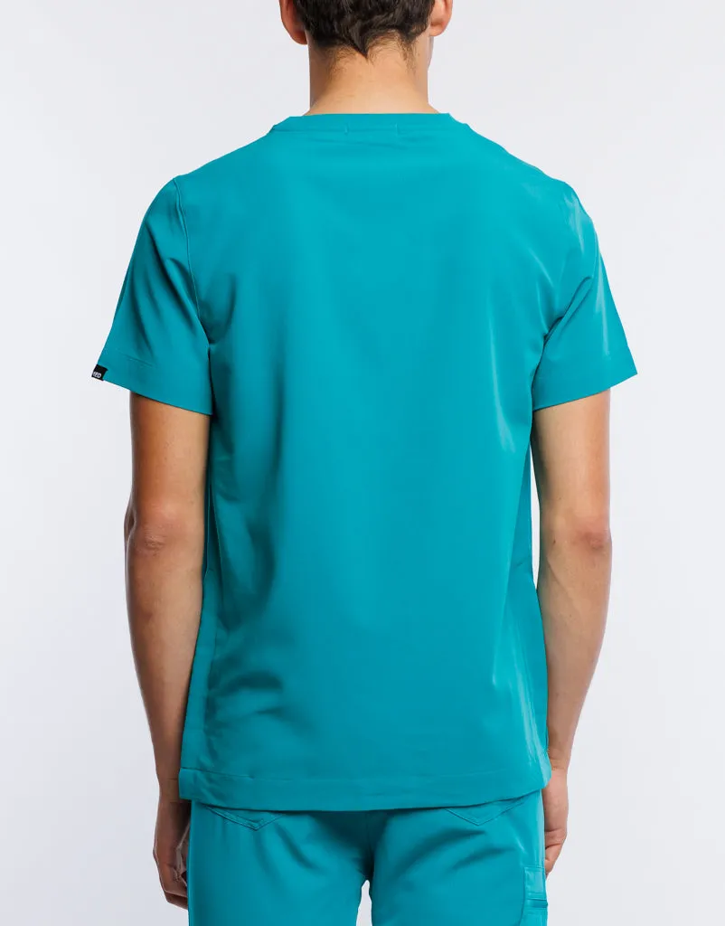 Essential Crewneck Scrub Top - Sydney Teal