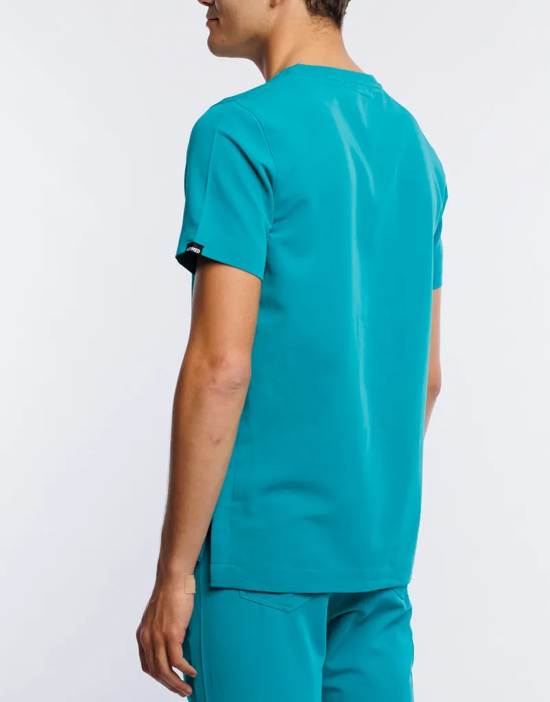 Essential Crewneck Scrub Top - Sydney Teal