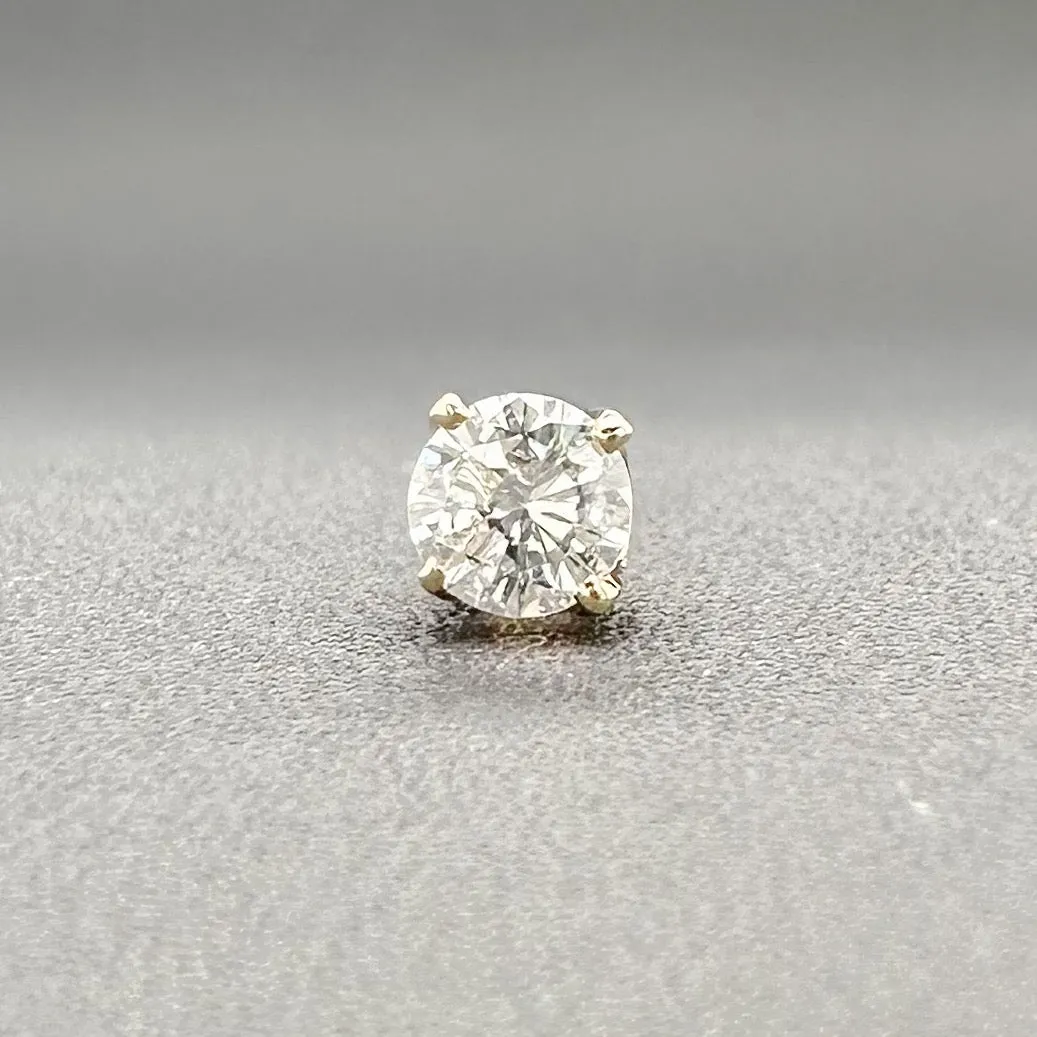 Estate 14K Y Gold 0.19ct I-J/SI2 Diamond Single Stud Earring