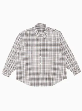 Exact Seersucker Shirt Taupe Mint Check