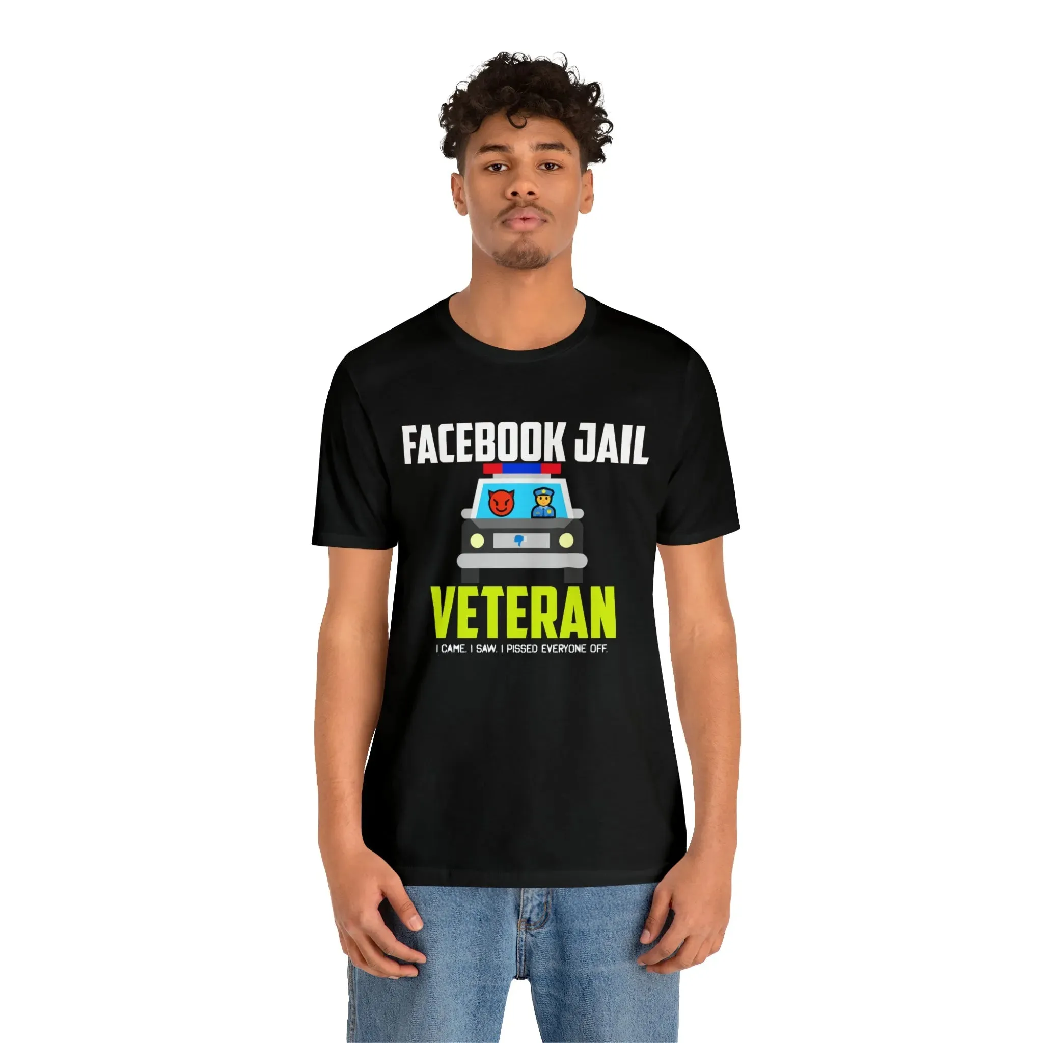 Facebook Jail Veteran Unisex Jersey Short Sleeve Tee