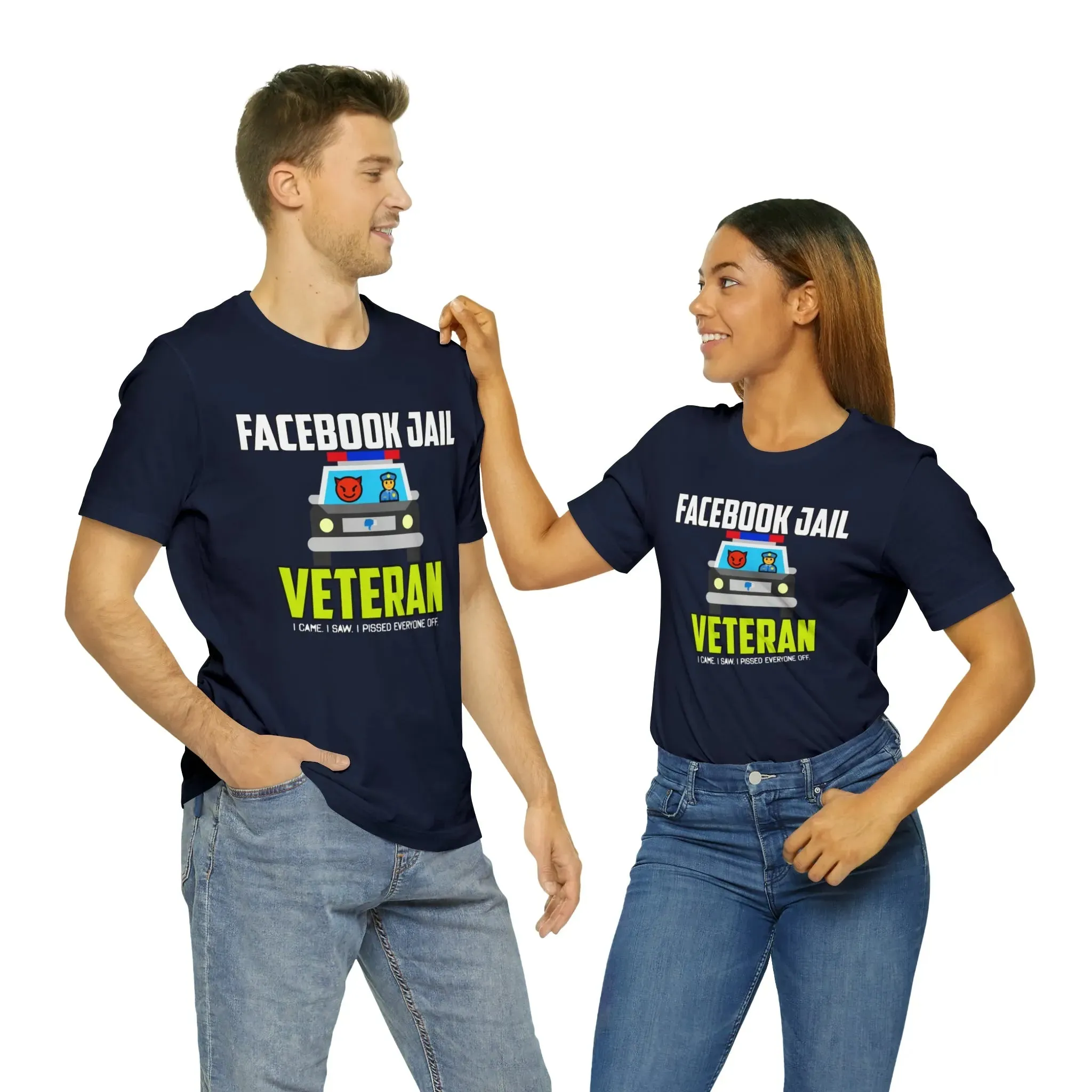 Facebook Jail Veteran Unisex Jersey Short Sleeve Tee