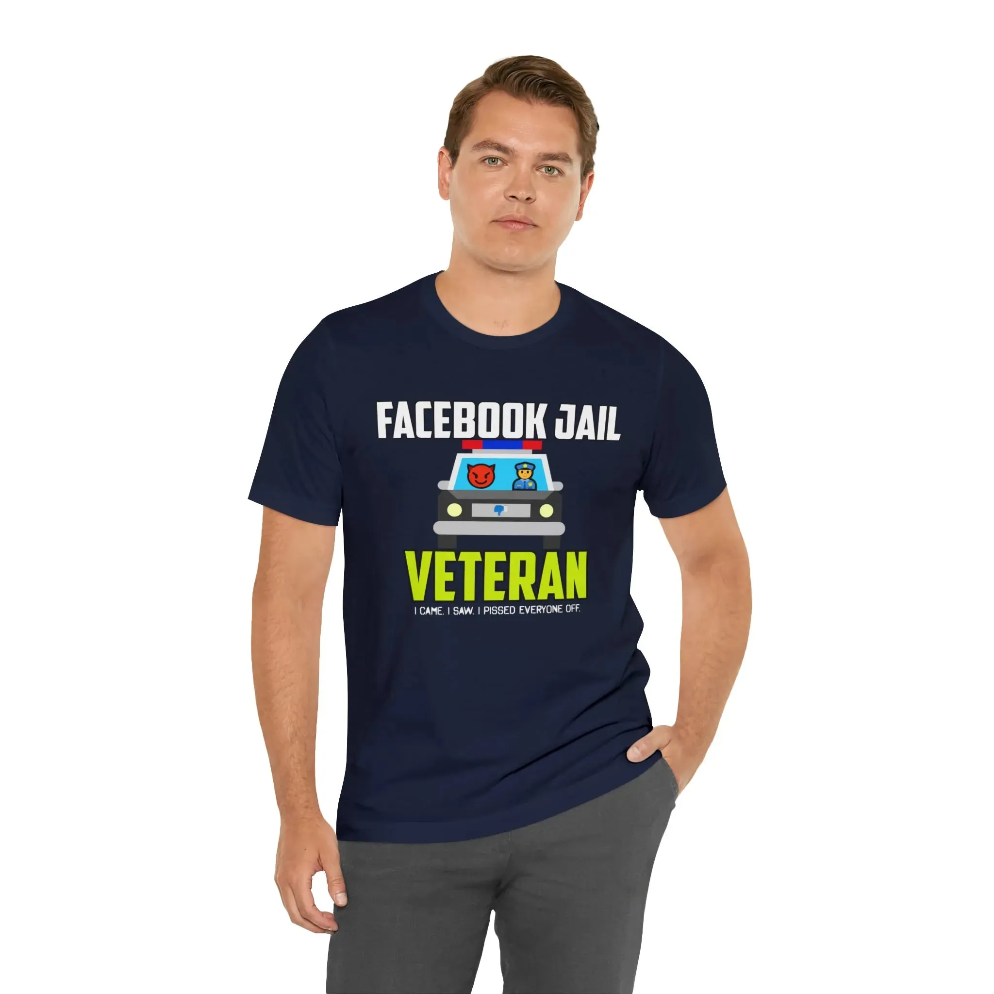 Facebook Jail Veteran Unisex Jersey Short Sleeve Tee