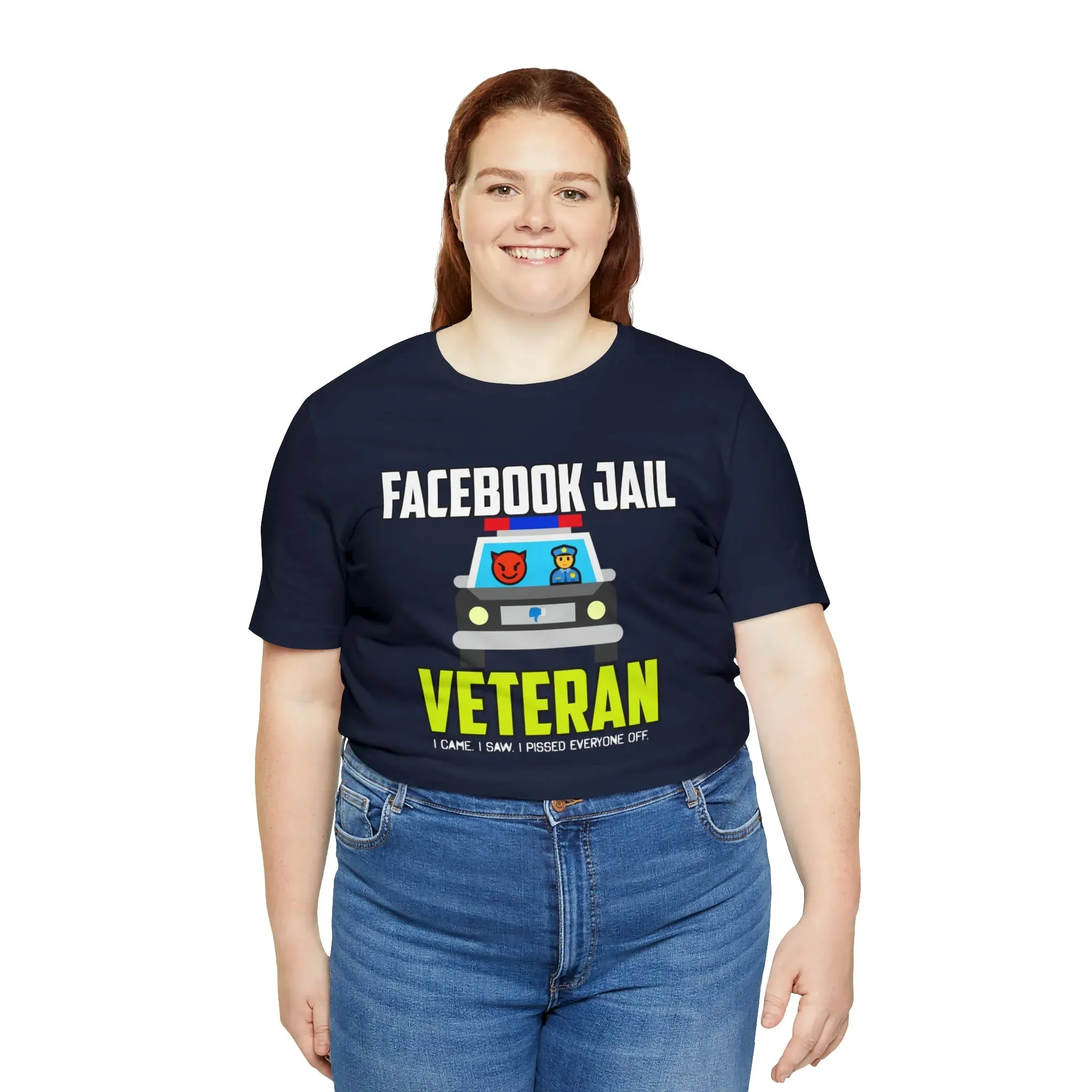 Facebook Jail Veteran Unisex Jersey Short Sleeve Tee