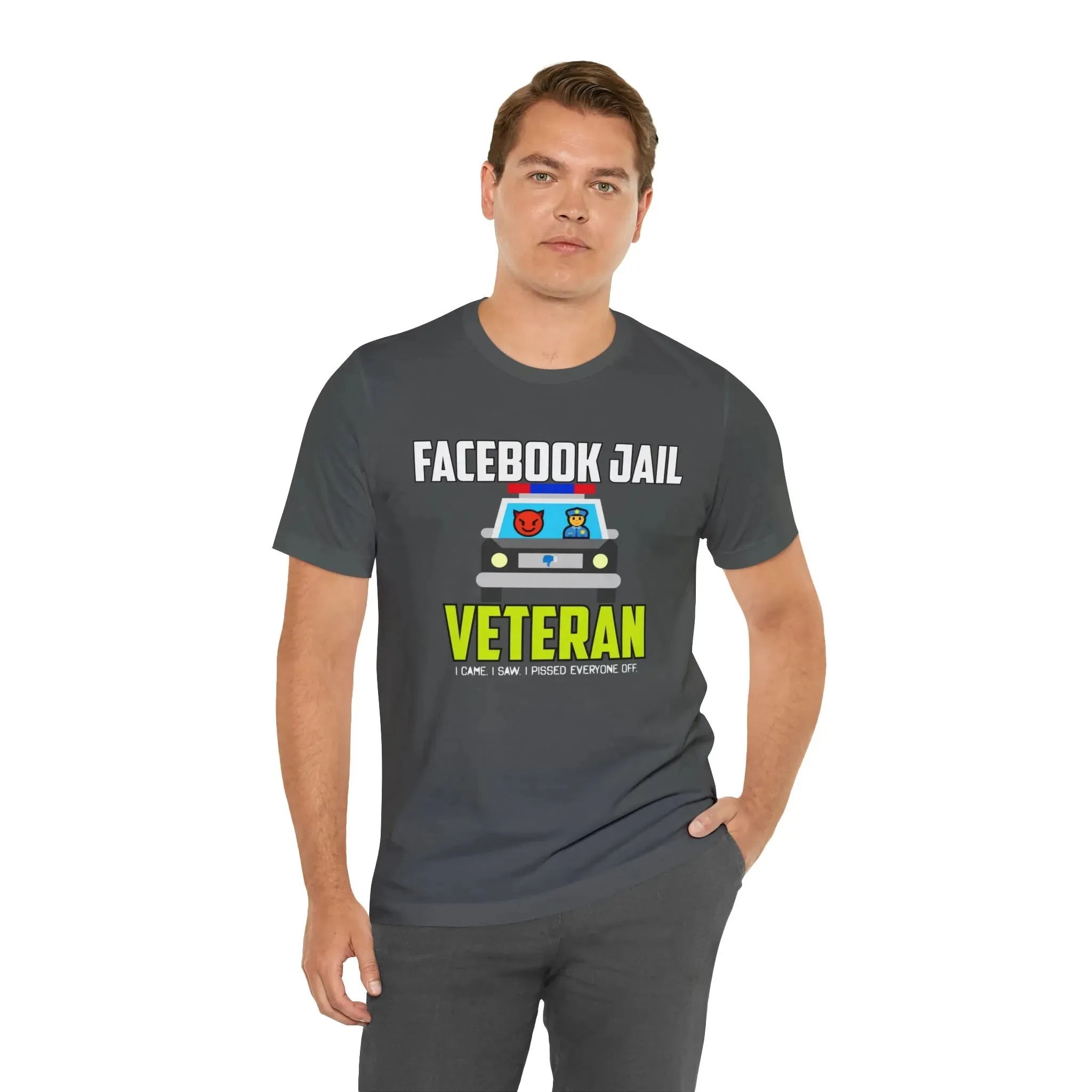 Facebook Jail Veteran Unisex Jersey Short Sleeve Tee