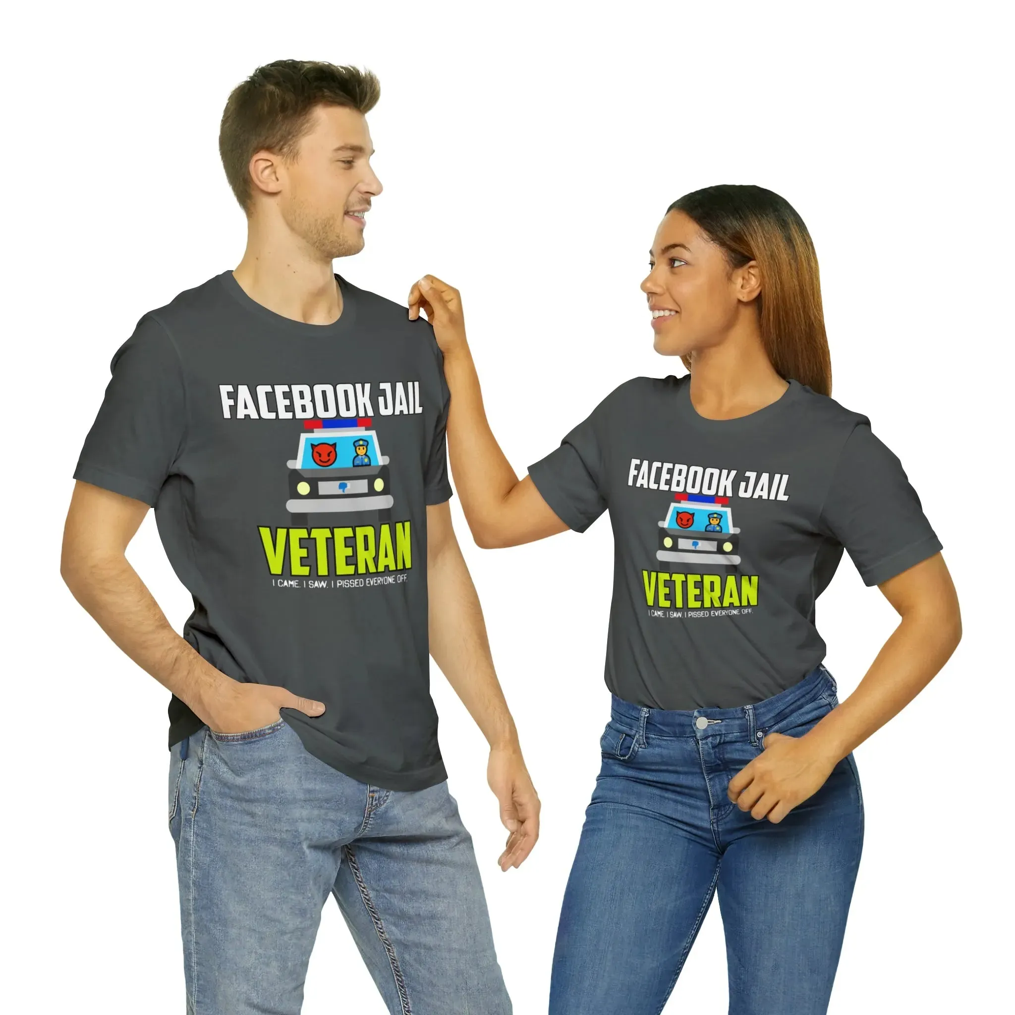 Facebook Jail Veteran Unisex Jersey Short Sleeve Tee