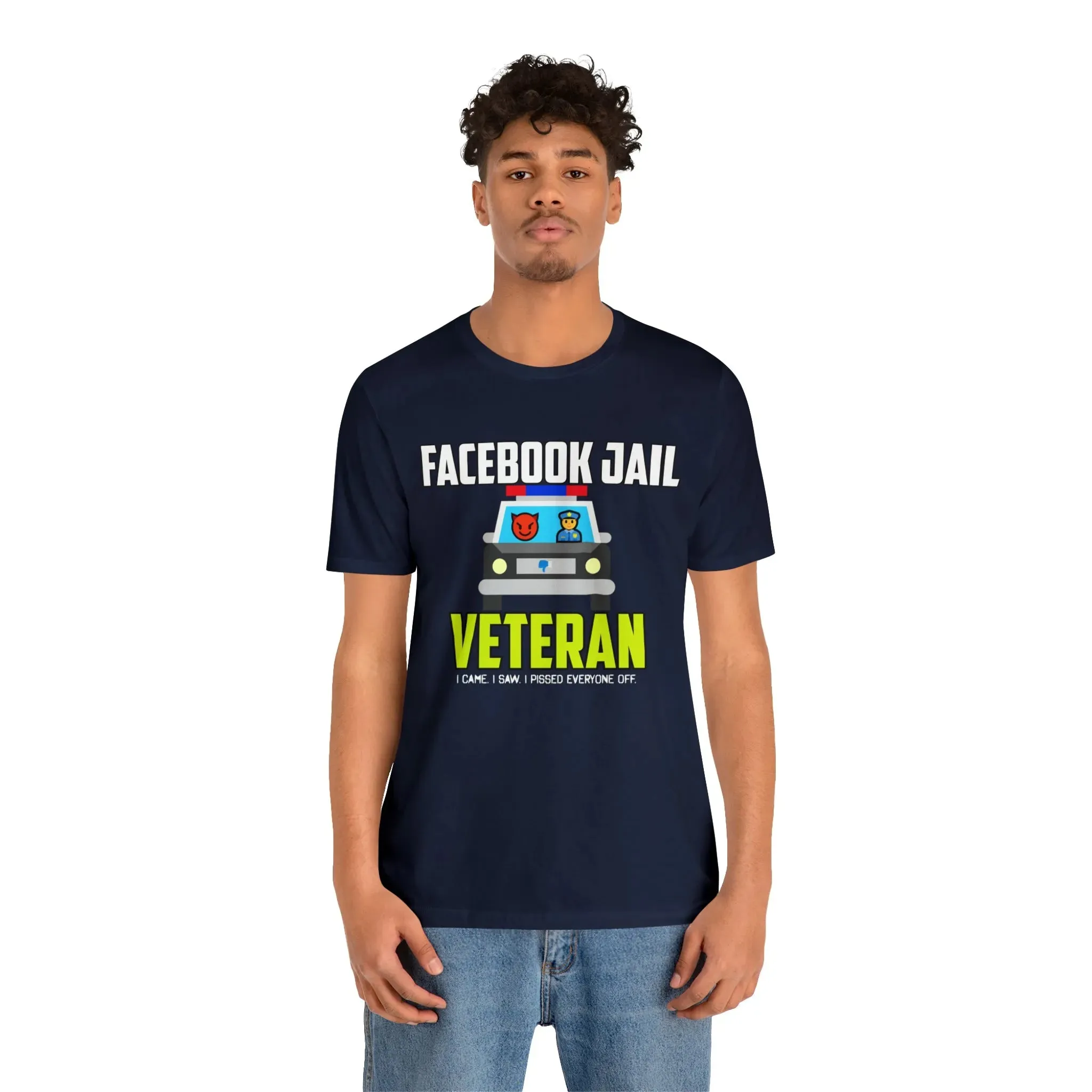 Facebook Jail Veteran Unisex Jersey Short Sleeve Tee