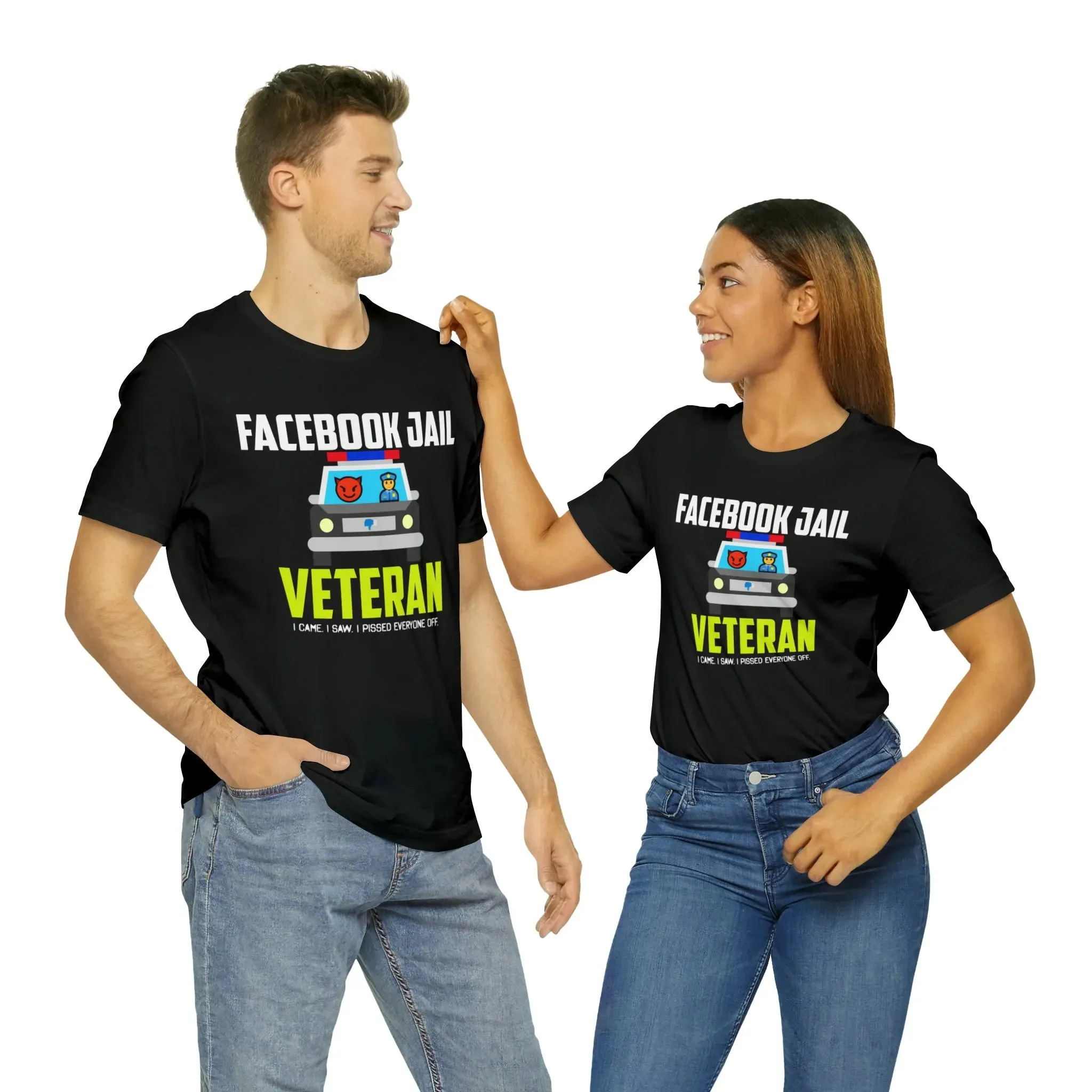 Facebook Jail Veteran Unisex Jersey Short Sleeve Tee