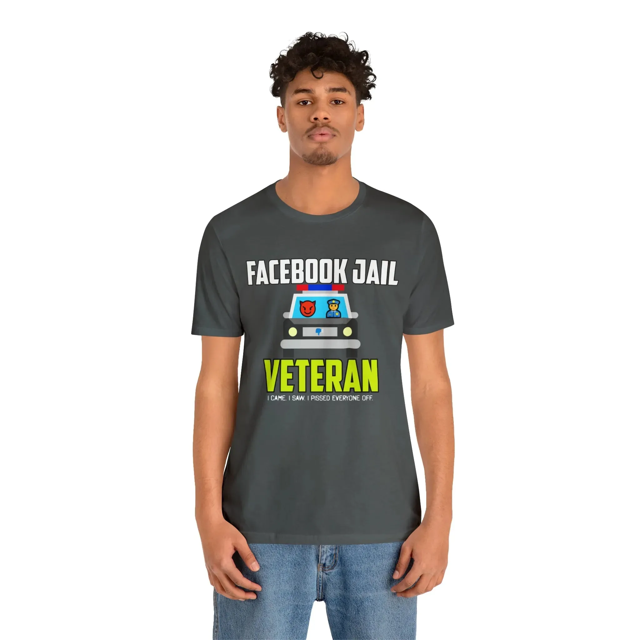 Facebook Jail Veteran Unisex Jersey Short Sleeve Tee