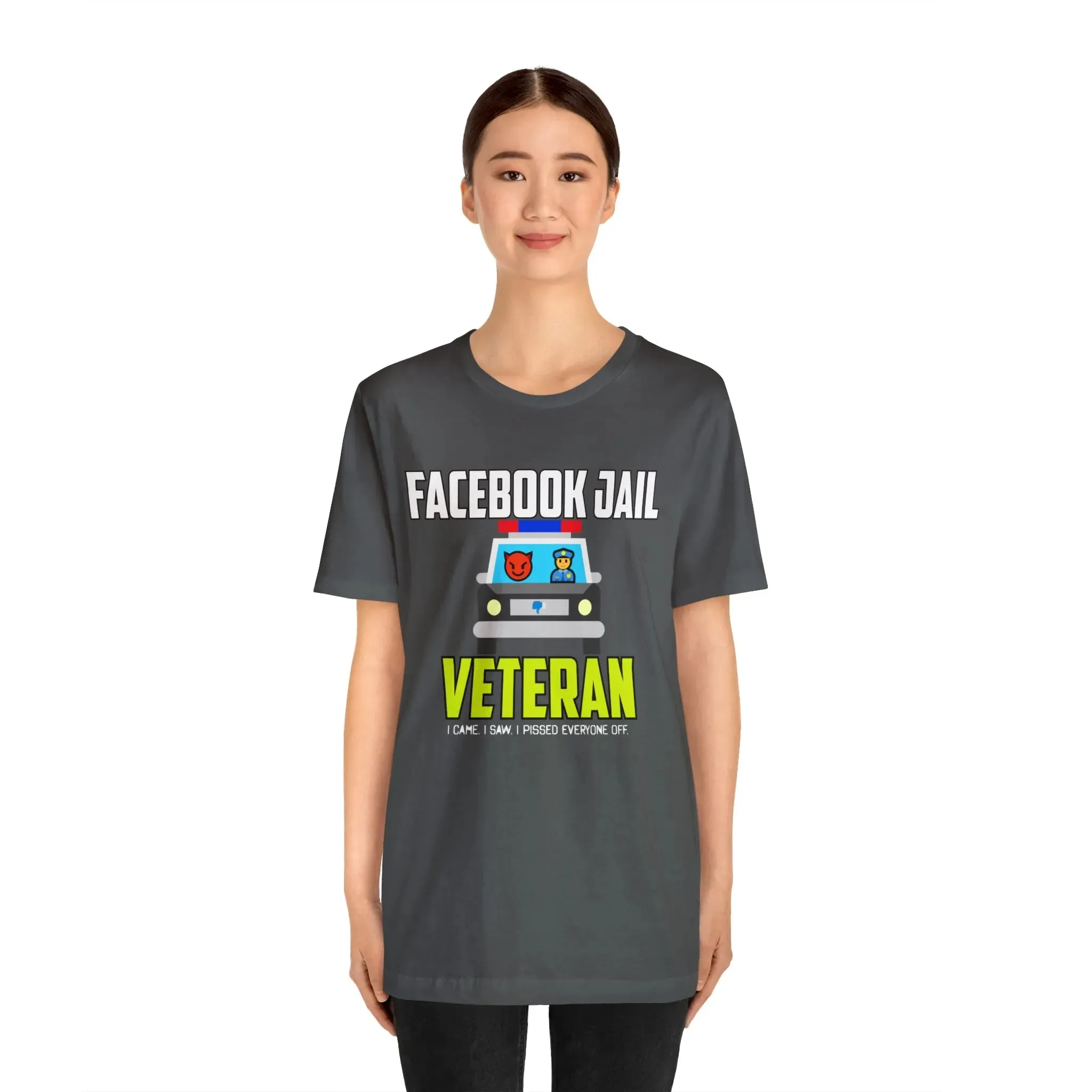 Facebook Jail Veteran Unisex Jersey Short Sleeve Tee