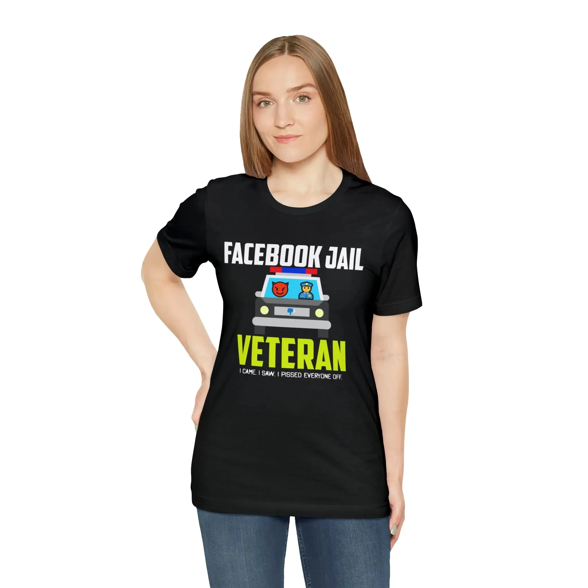 Facebook Jail Veteran Unisex Jersey Short Sleeve Tee