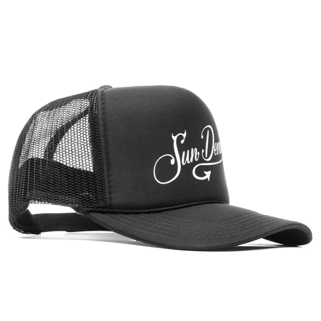 Feature x ASU SD Script Trucker - Black/Black