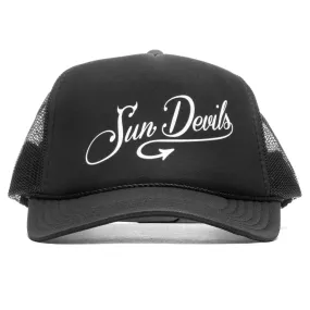 Feature x ASU SD Script Trucker - Black/Black