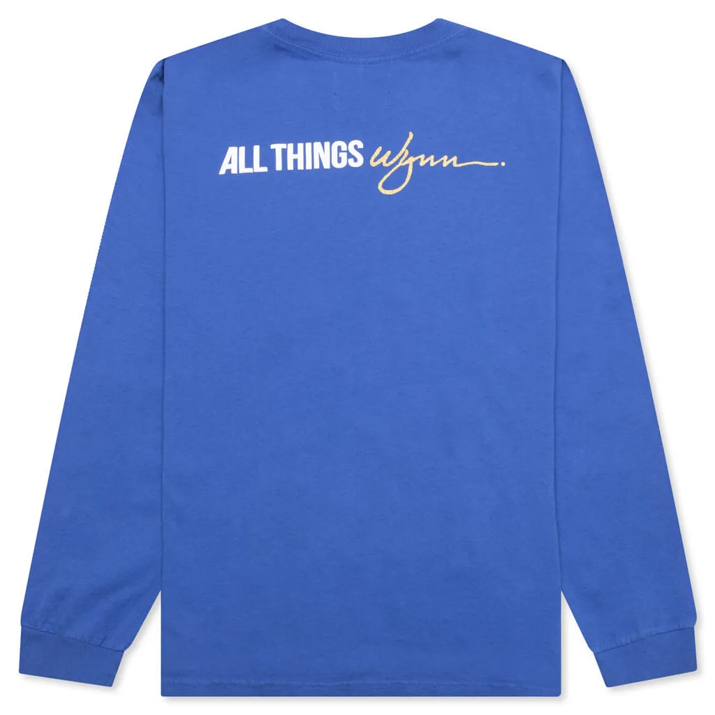 Feature x Wynn Logo Lock Up L/S Tee - Dazzling Blue