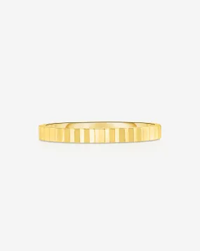 Fluted Gold Stackable Ring