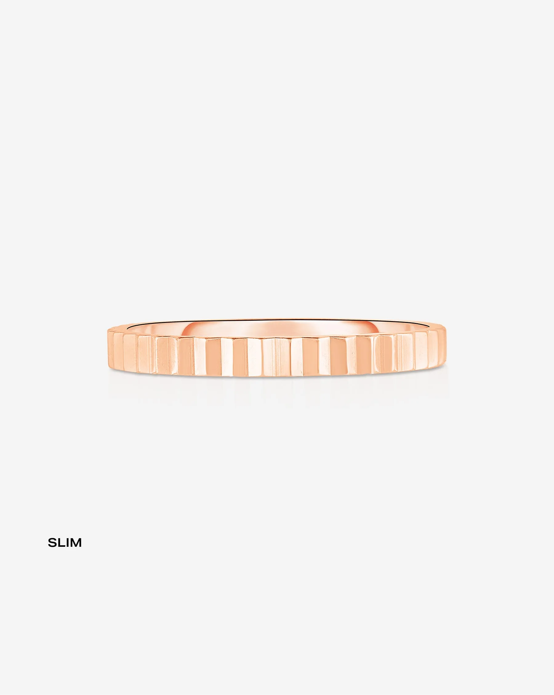 Fluted Gold Stackable Ring