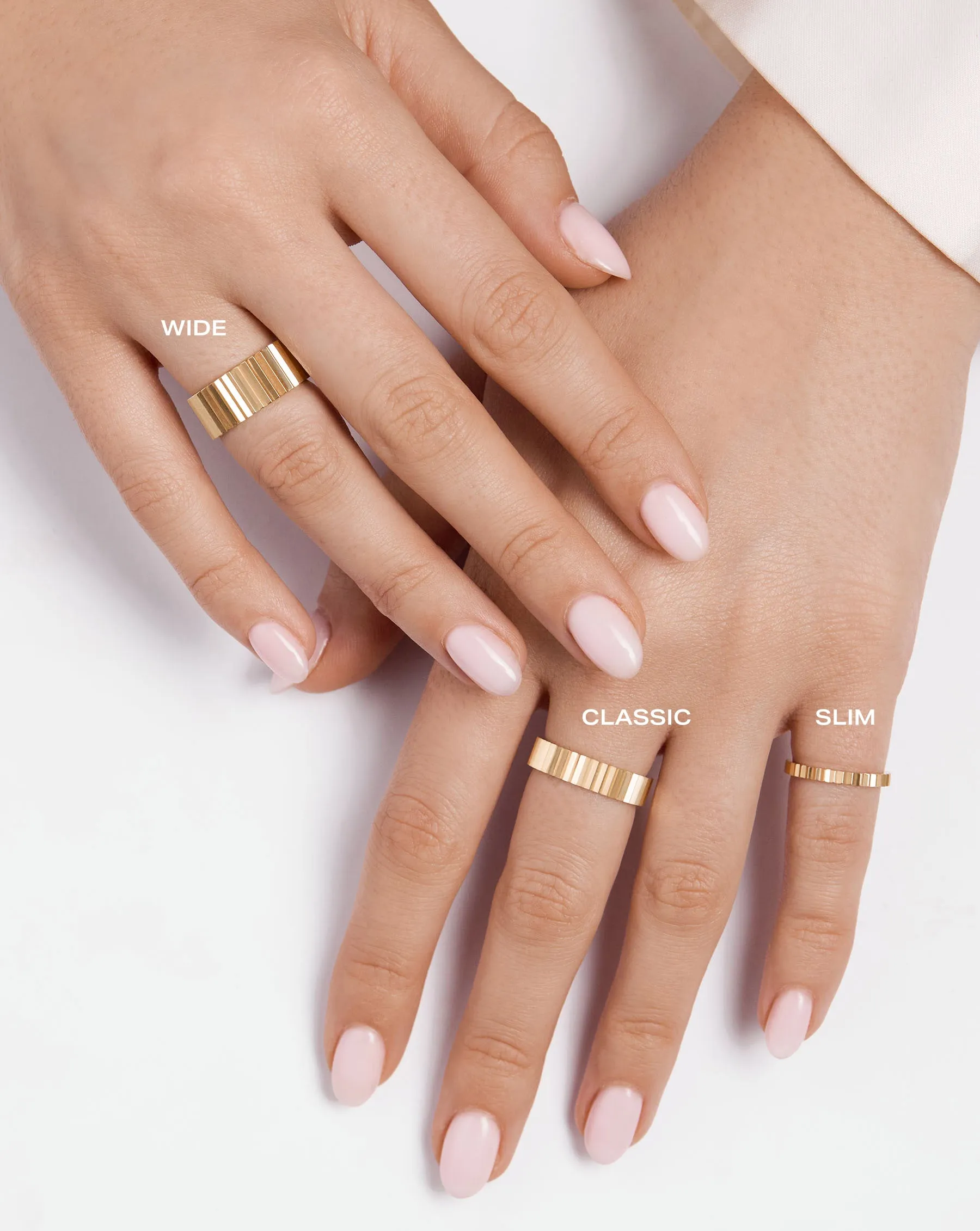 Fluted Gold Stackable Ring