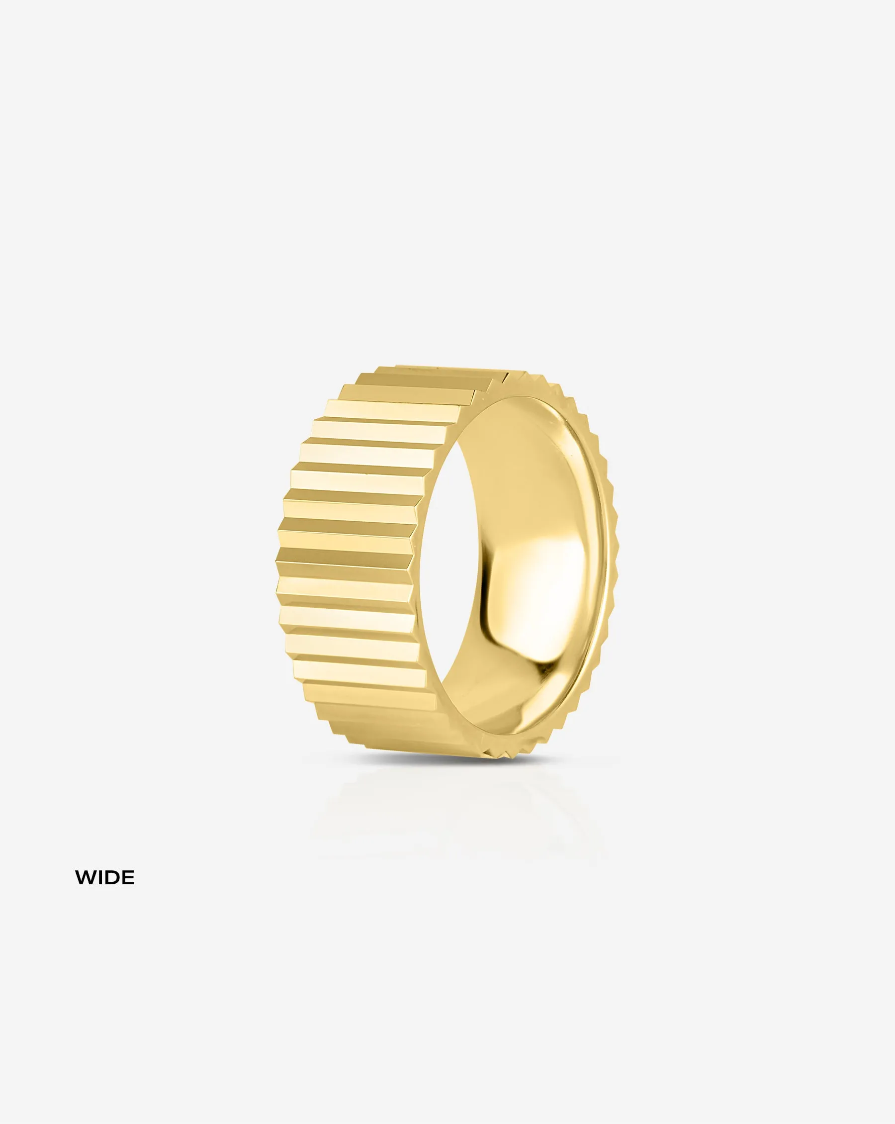 Fluted Gold Stackable Ring