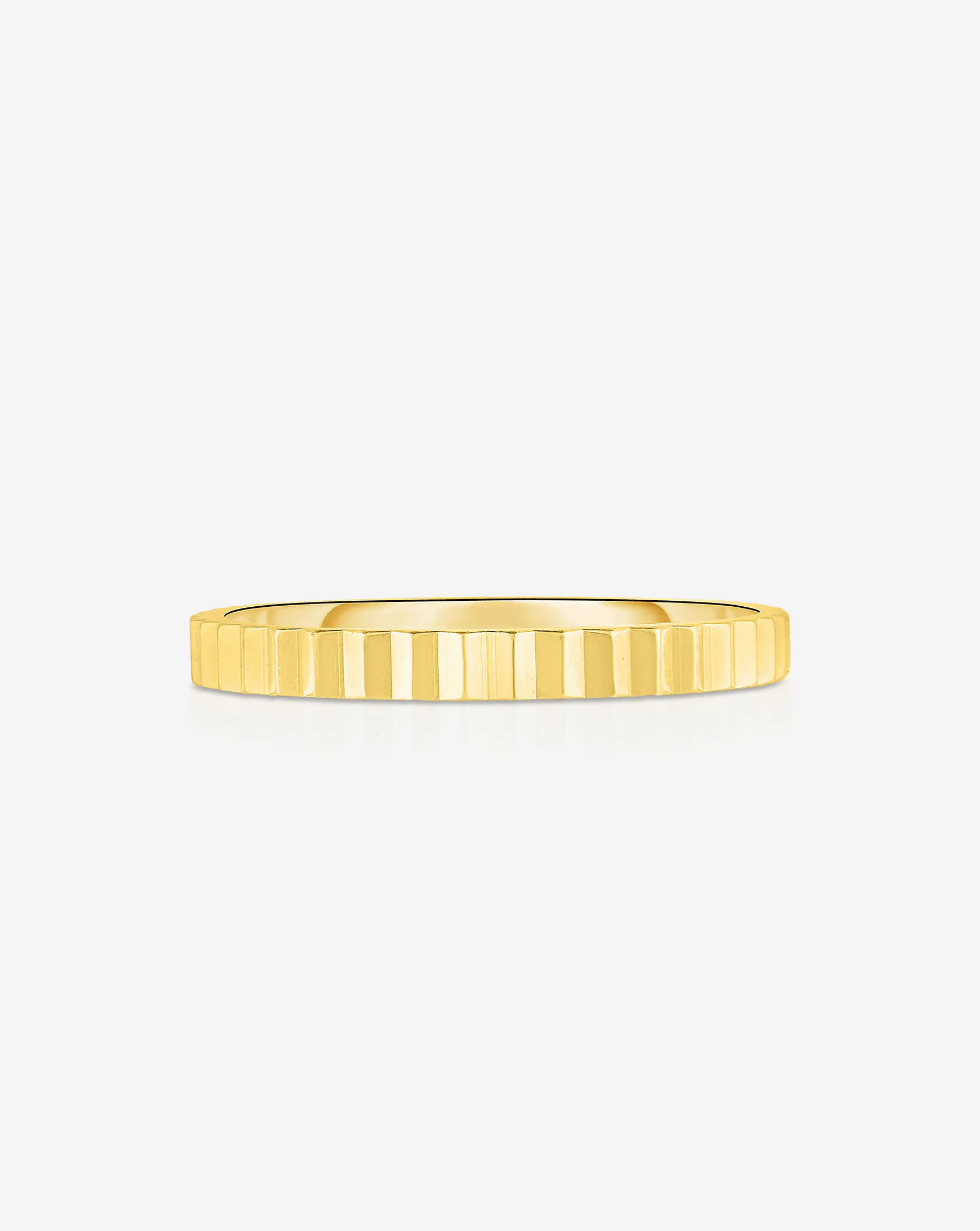 Fluted Gold Stackable Ring