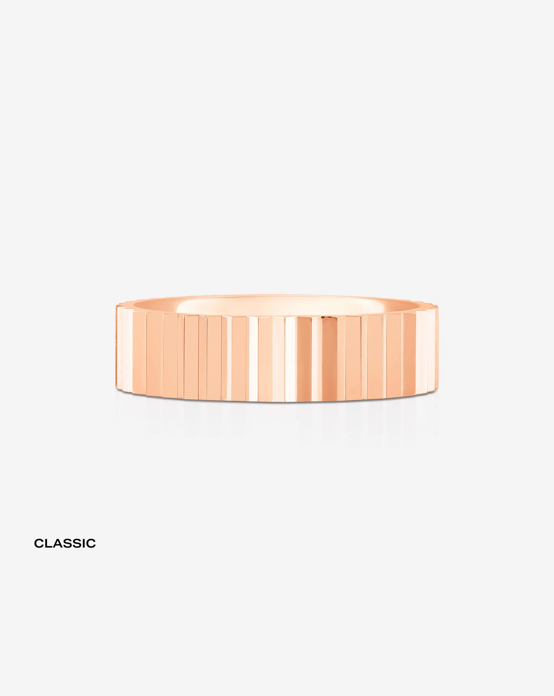 Fluted Gold Stackable Ring