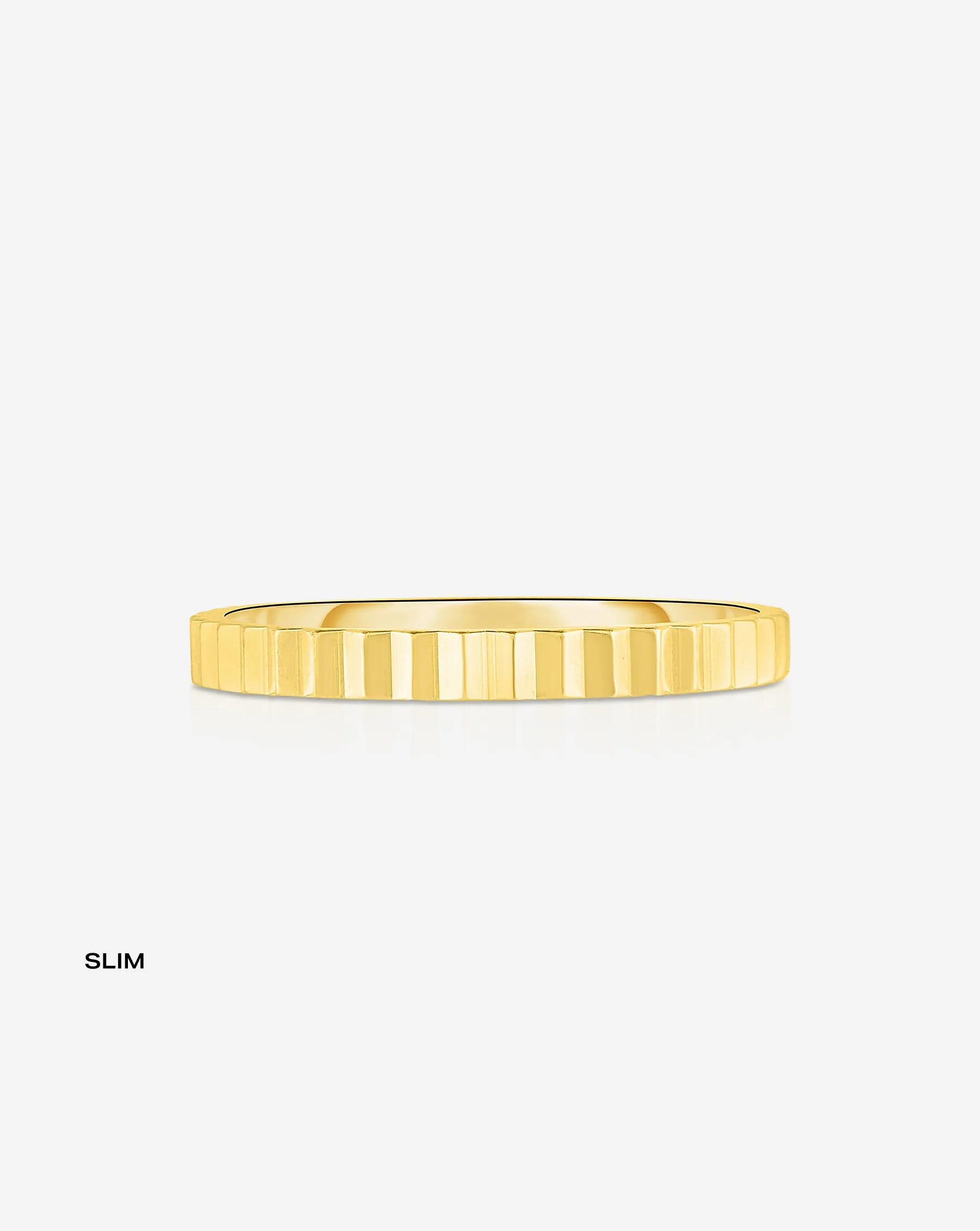 Fluted Gold Stackable Ring