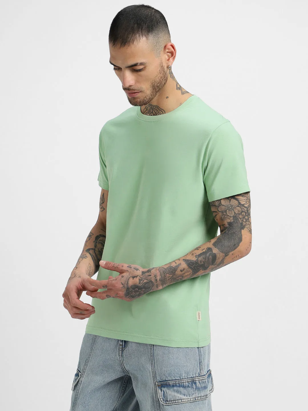 Fog Green Solid Men's Tshirt