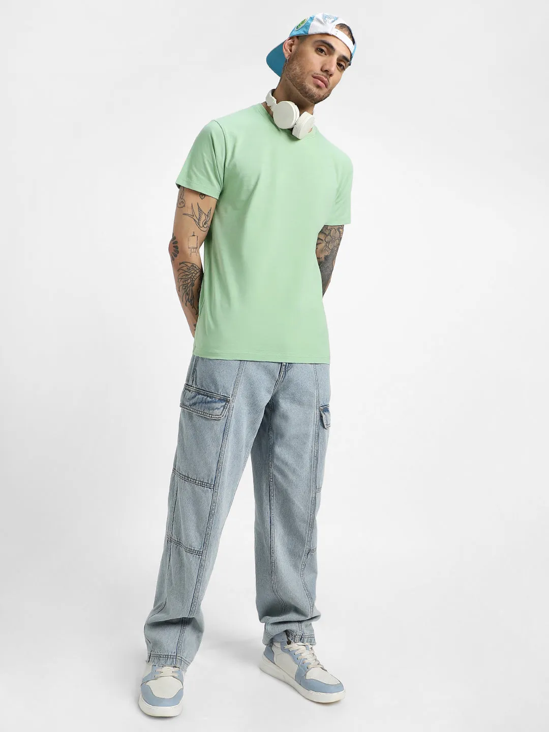 Fog Green Solid Men's Tshirt