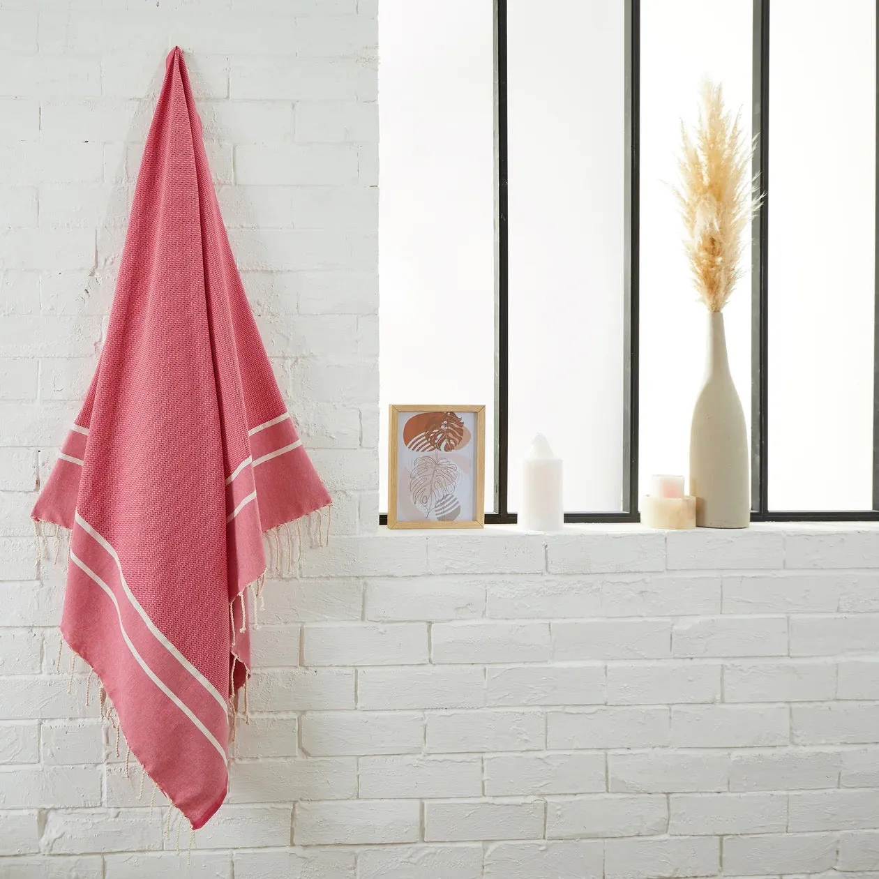 Fuchsia Herringbone Fouta