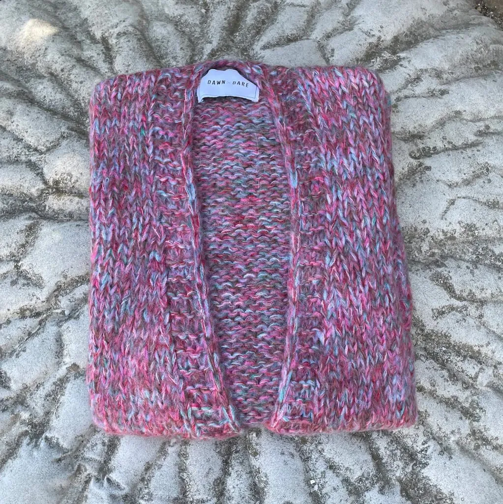 Gaby Long Cardigan | Pink Mix