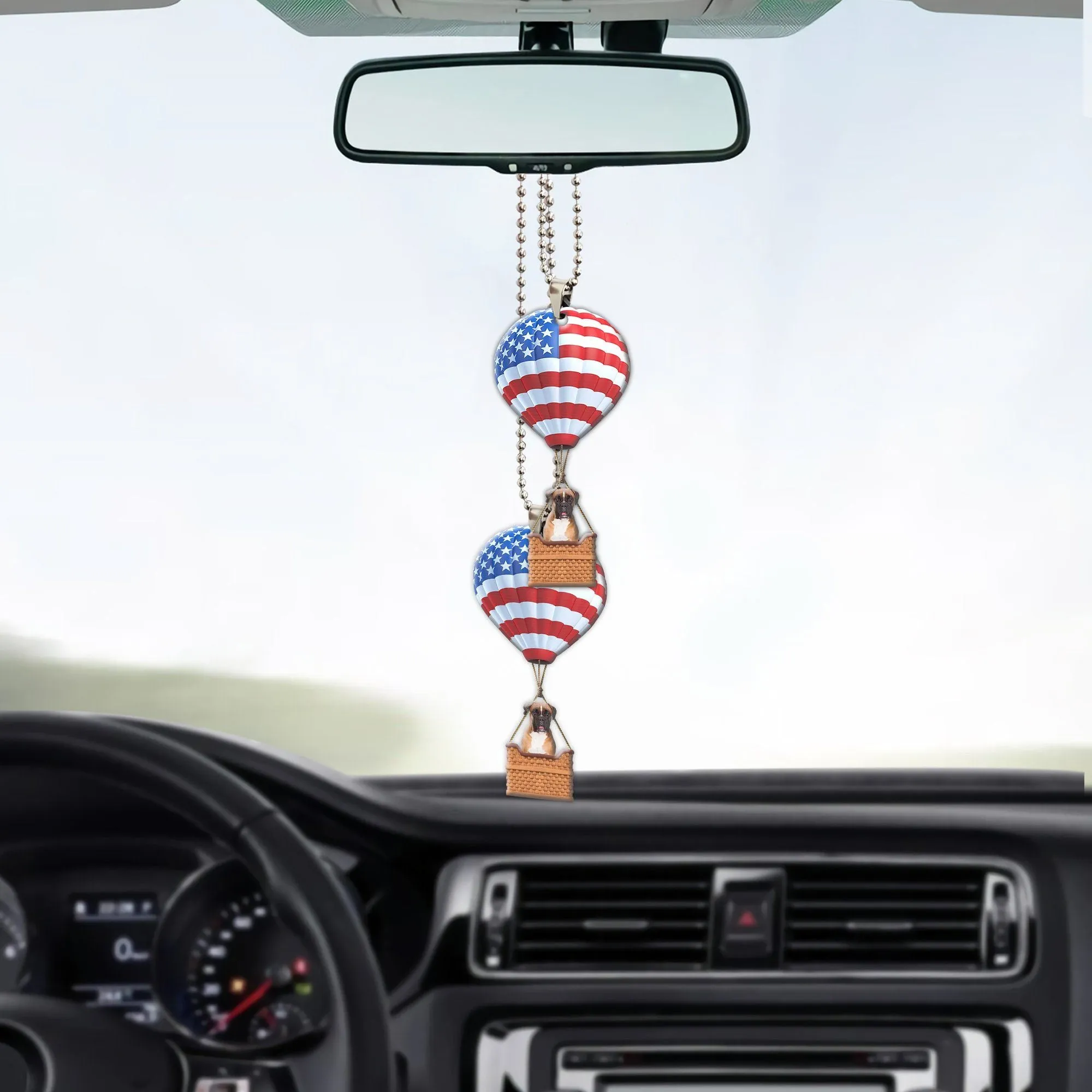 Gearhuman 3D Boxer Dog In Hot Air Balloon Custom Car Hanging