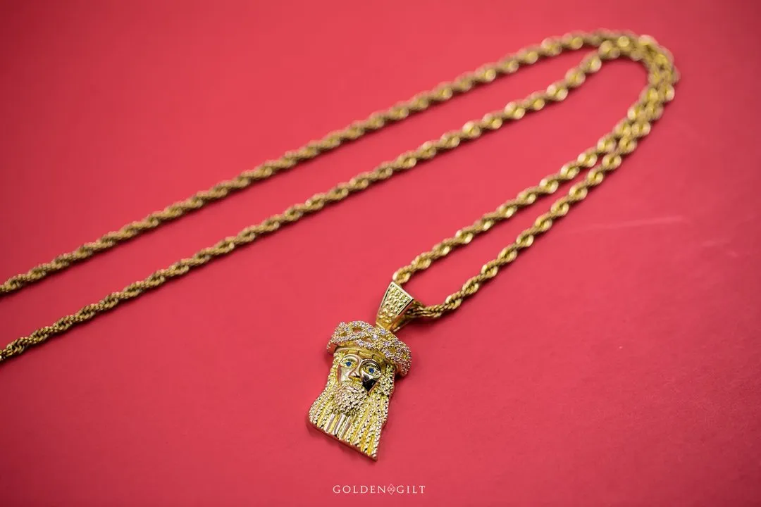 Golden Gilt Mini Jesus Necklace (2023)