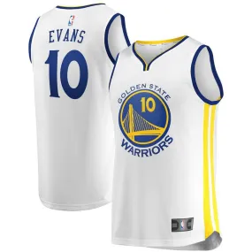 Golden State Warriors Jacob Evans Fanatics Branded Fast Break Player Association Jersey Kids - White | Ireland K3510F5