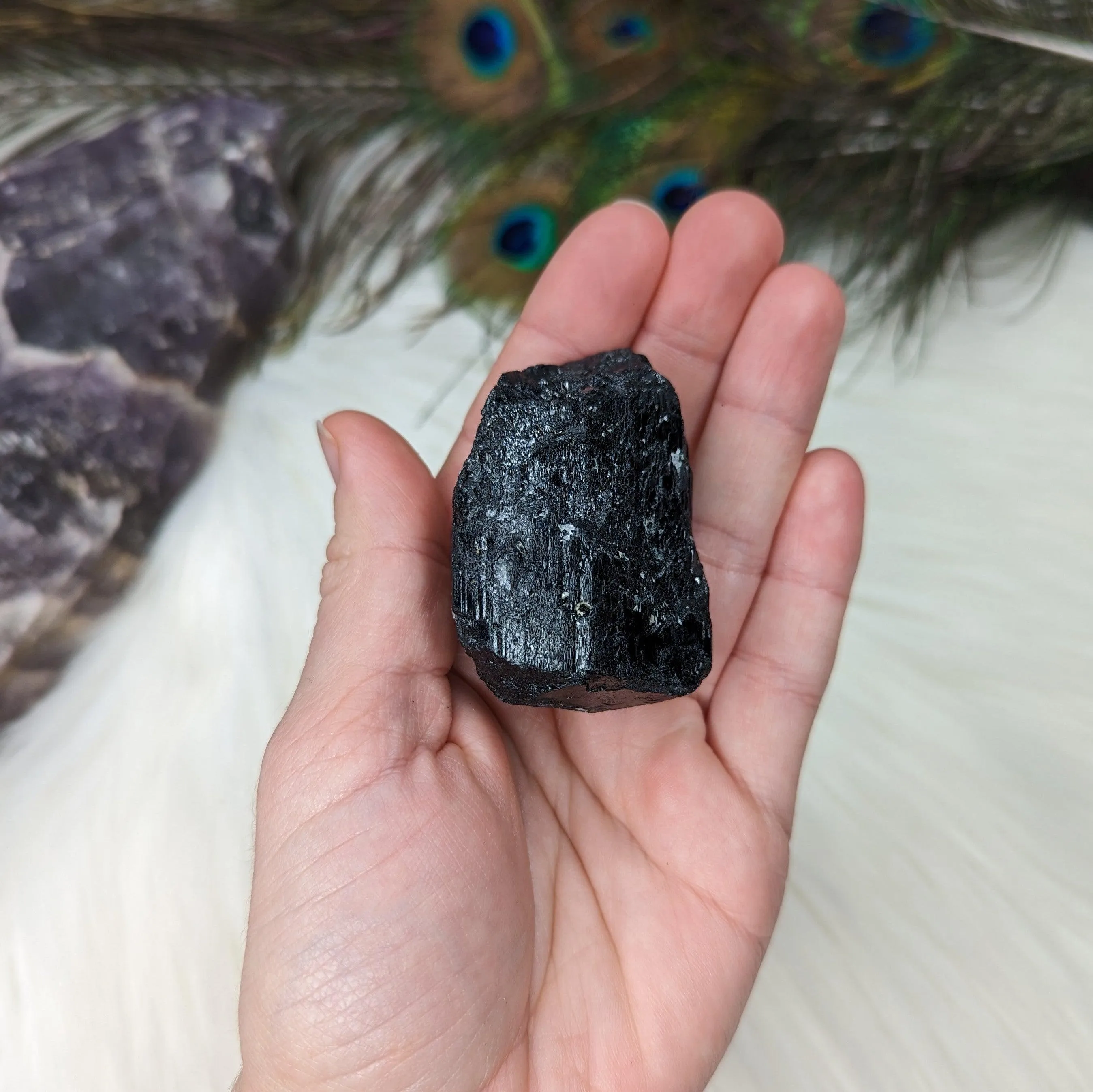 Gorgeous Black Tourmaline AA Gemmy Crystal Specimen