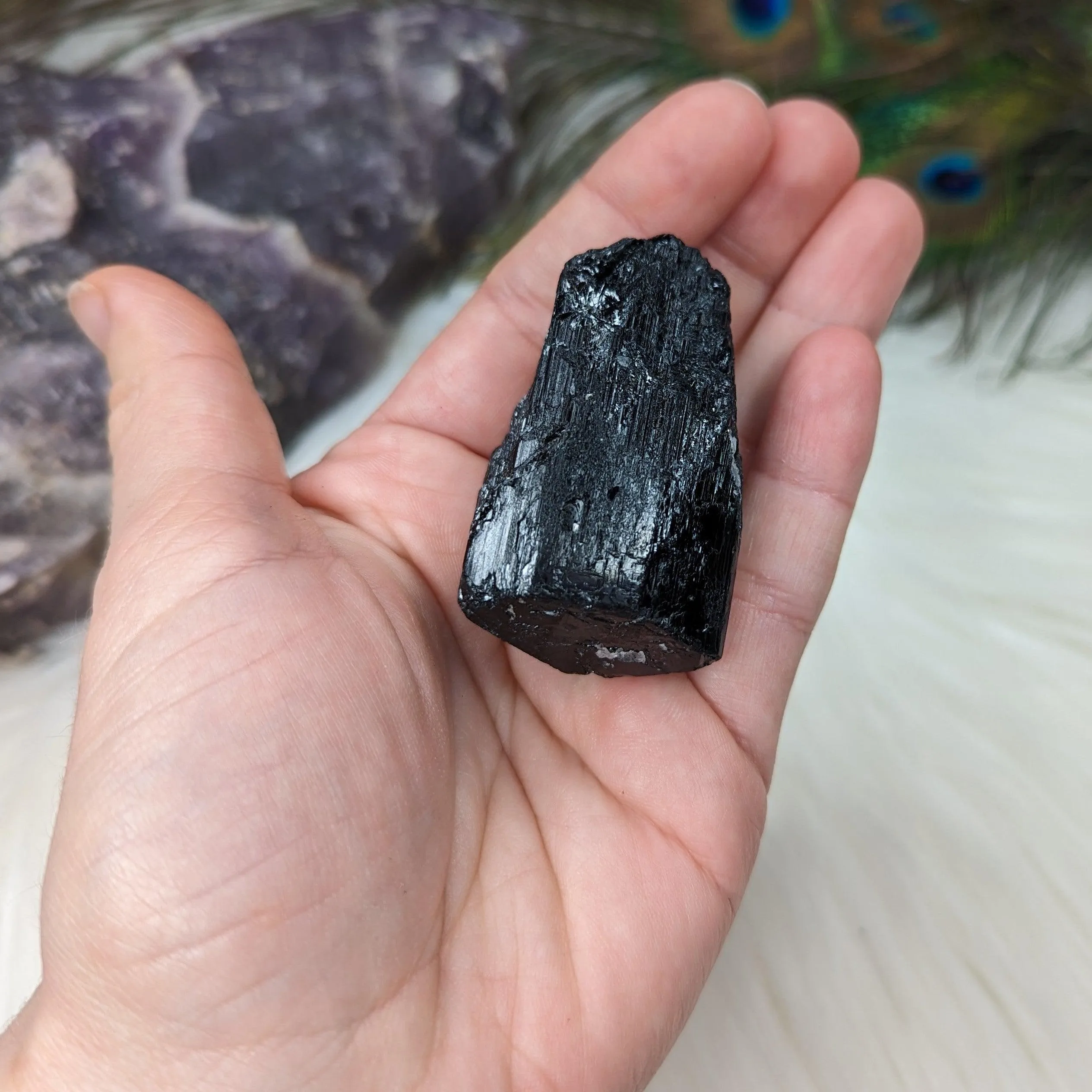 Gorgeous Black Tourmaline AA Gemmy Crystal Specimen