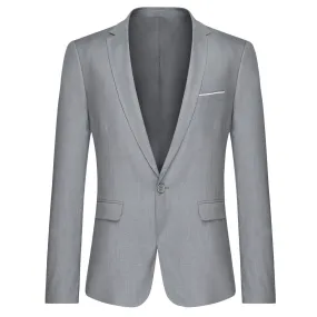 Grey Casual Blazer Slim Fit Business Blazer