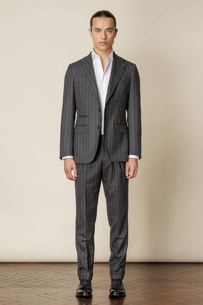 Greyson 11 Suit - Dark Grey Chalk Stripe